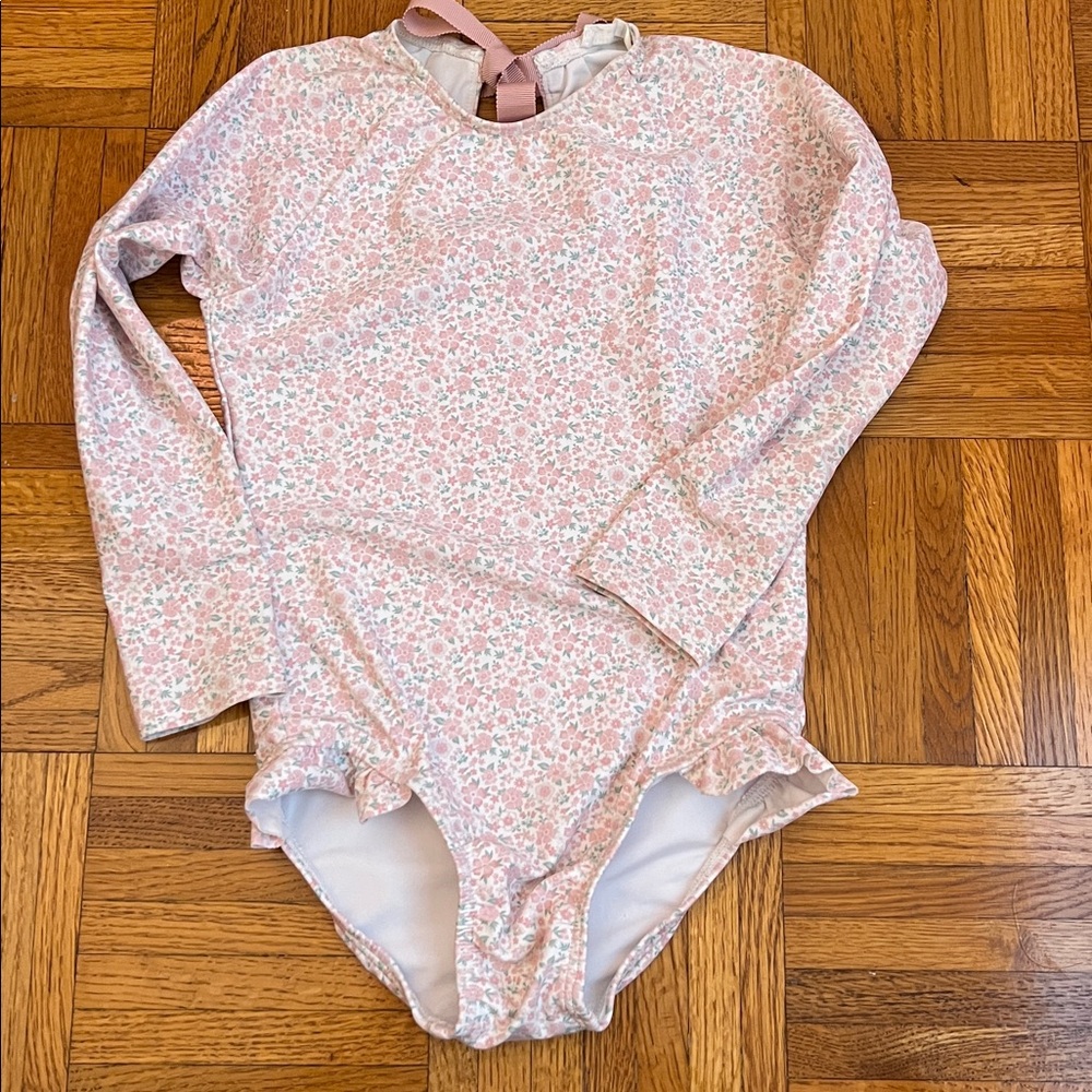 Minnow Floral Long Sleeve Bathing Suit